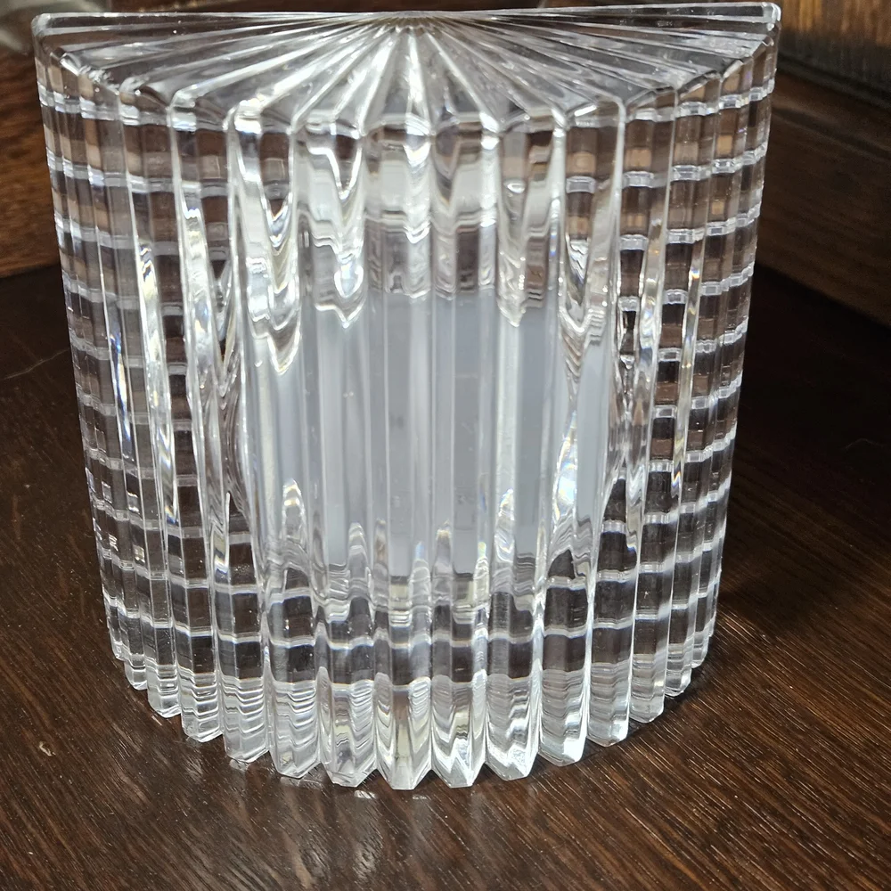 Mikasa Crystal Clock with Gold Accents